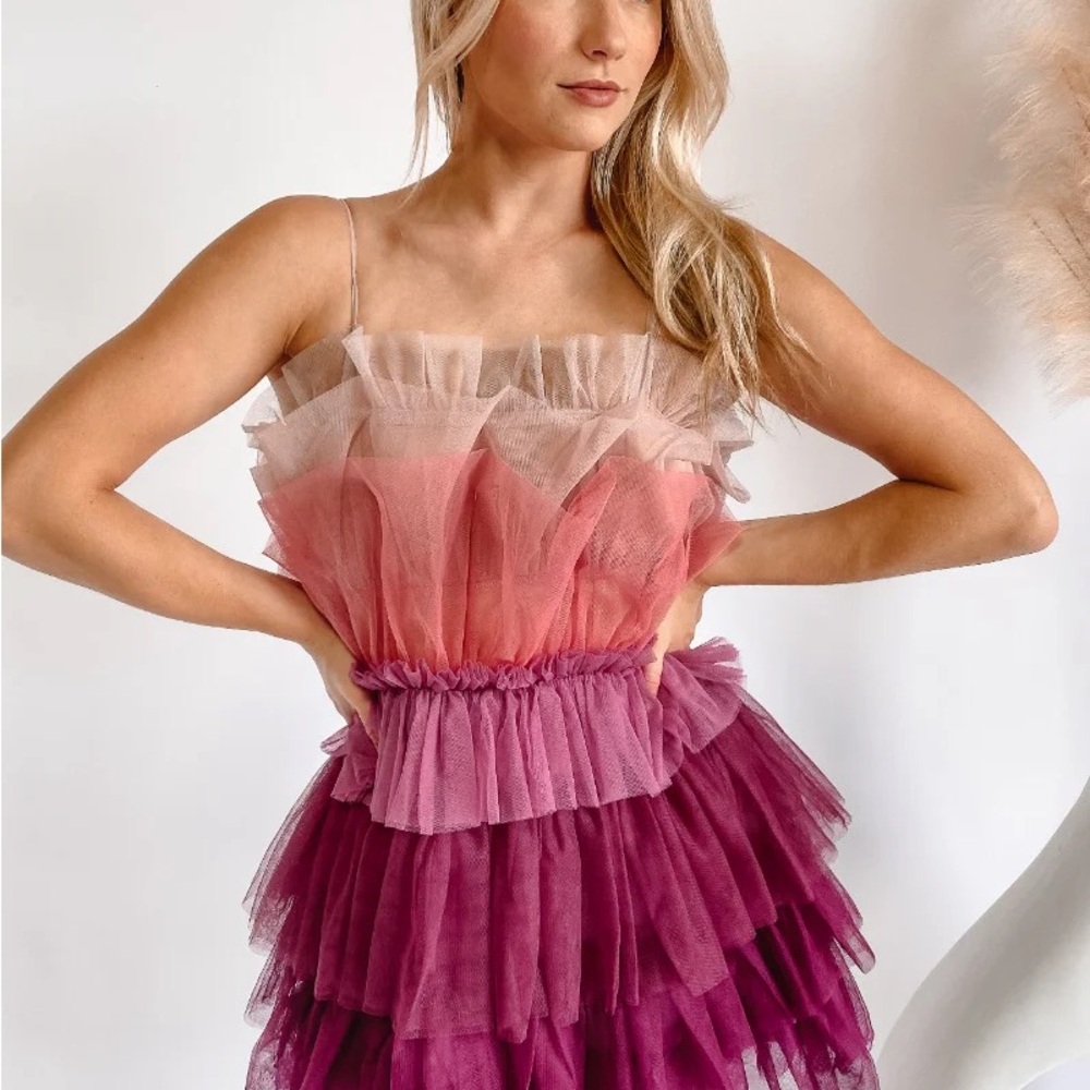 Pink and Purple Layered Dress
